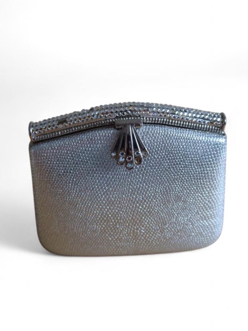 Metallic Silver Evening Clutch